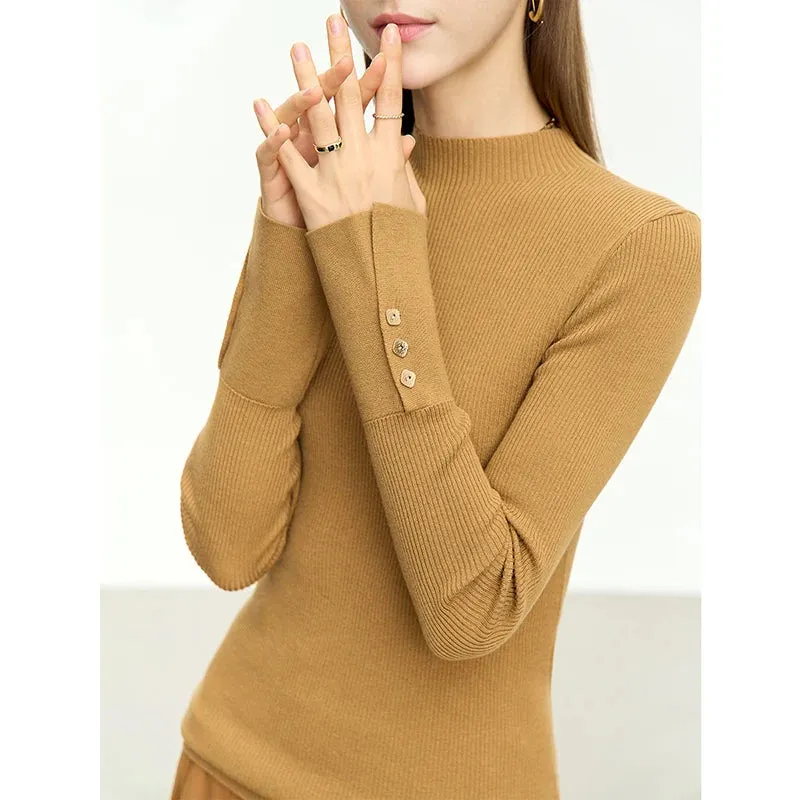 Mock Neck Women's Pullover Sweater