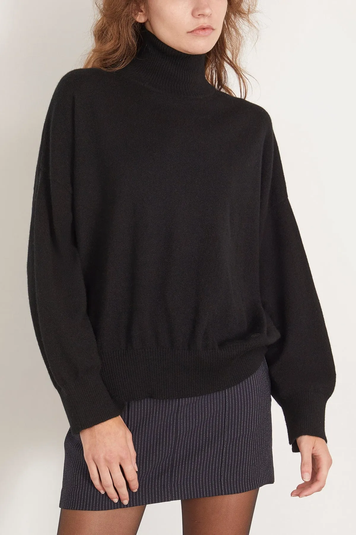 Murano High Collar Sweater in Black