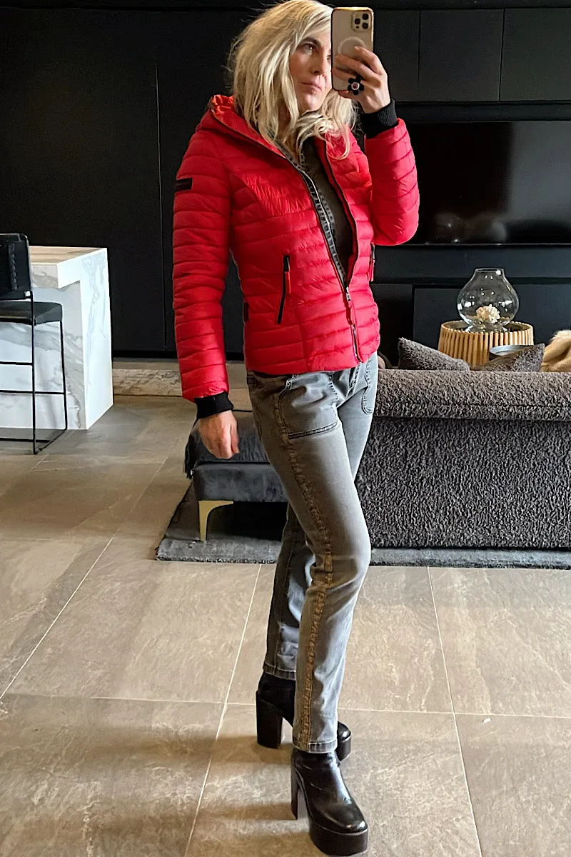 Navahoo Red Puffer Jacket