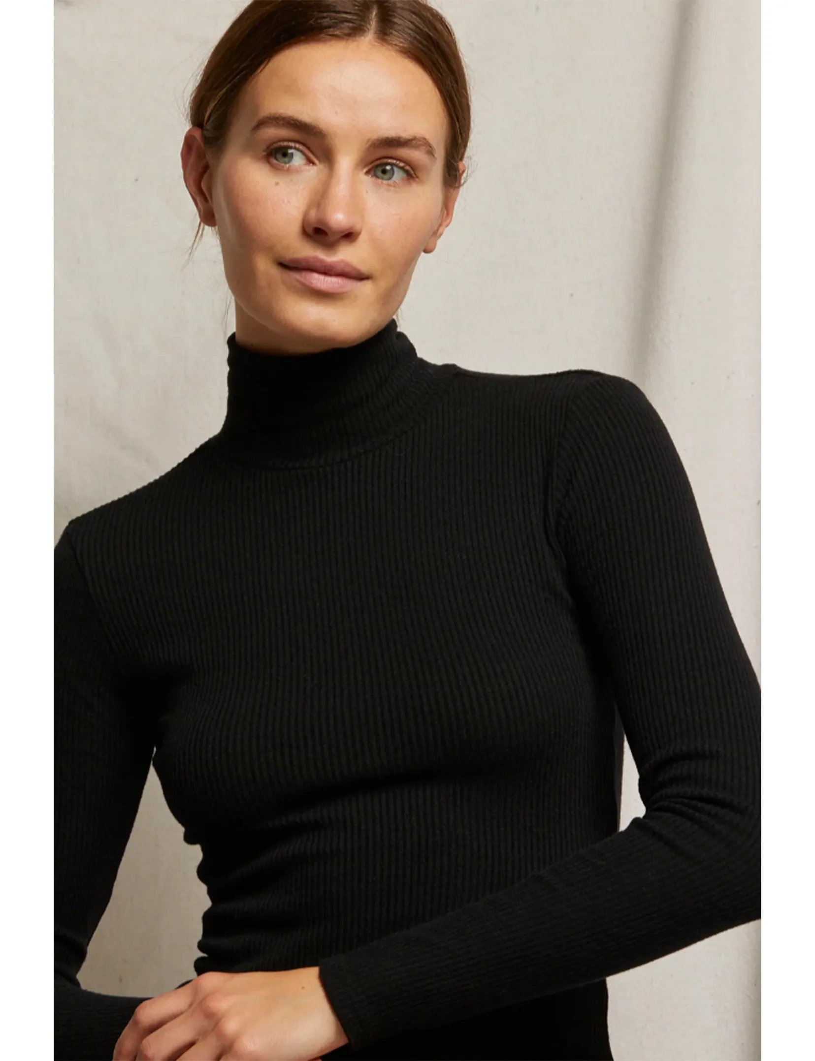 Noelle Turtleneck Sweater, Black