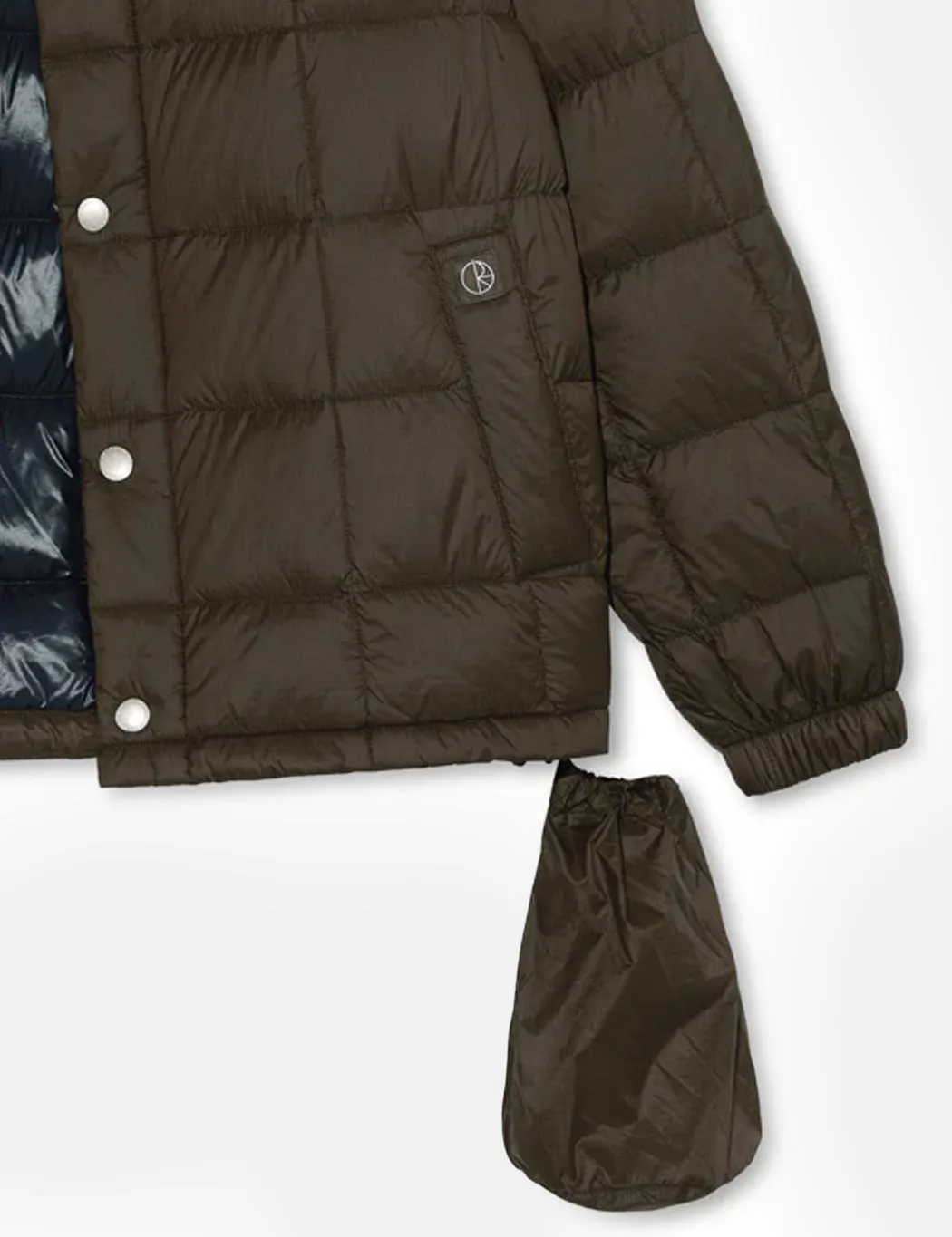 Polar Skate Co. Lightweight Puffer Jacket - Brown