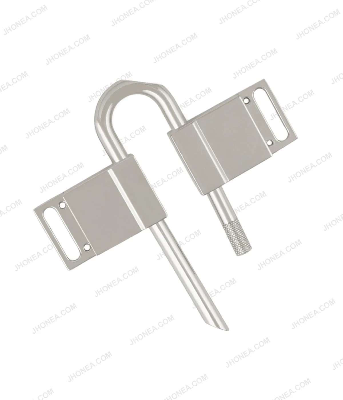 Premium Silver Chrome Finish Padlock-Style Buckle Accessory