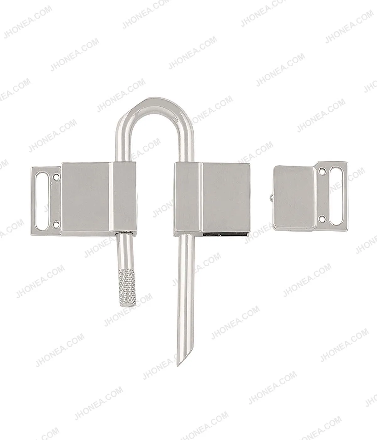 Premium Silver Chrome Finish Padlock-Style Buckle Accessory