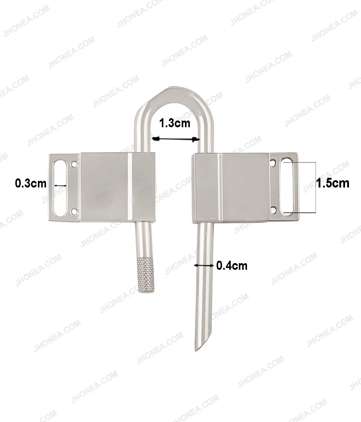 Premium Silver Chrome Finish Padlock-Style Buckle Accessory