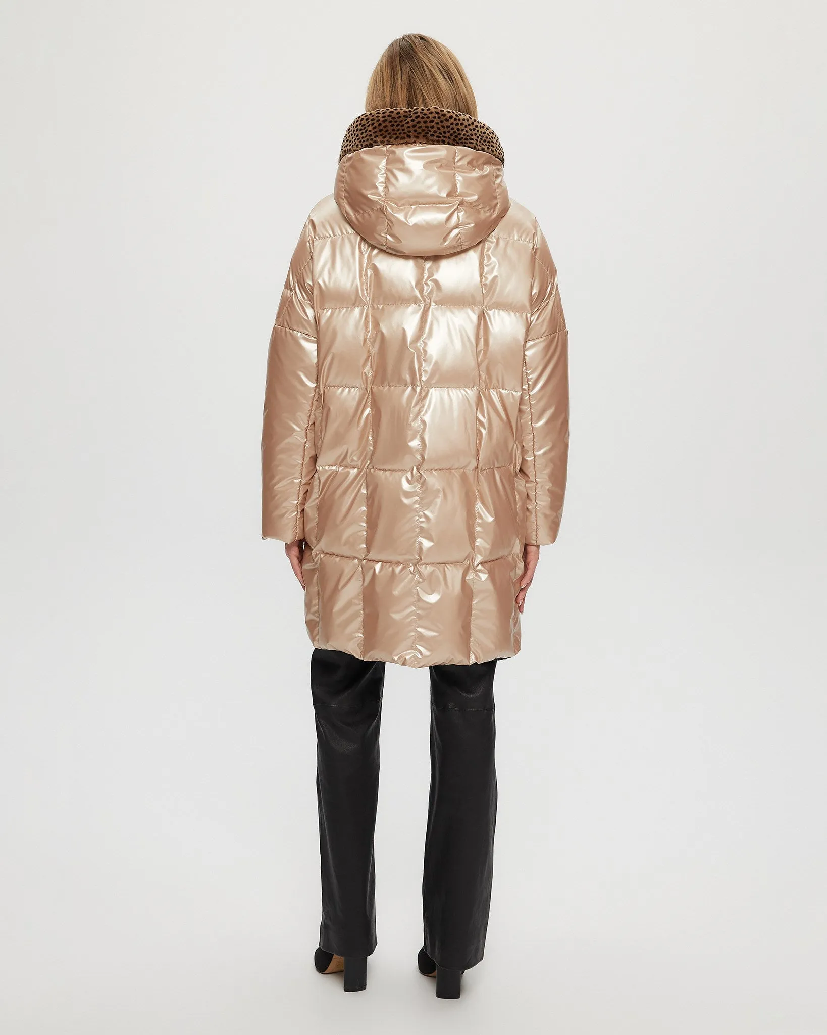 Quilted Parka with Select Shearling Lamb Hood Trim