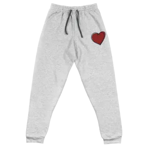 "RED HEART" EMBROIDERED JOGGERS