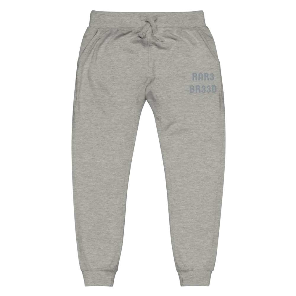 RAR3 BR33D - Grey Stitched Unisex fleece Joggers