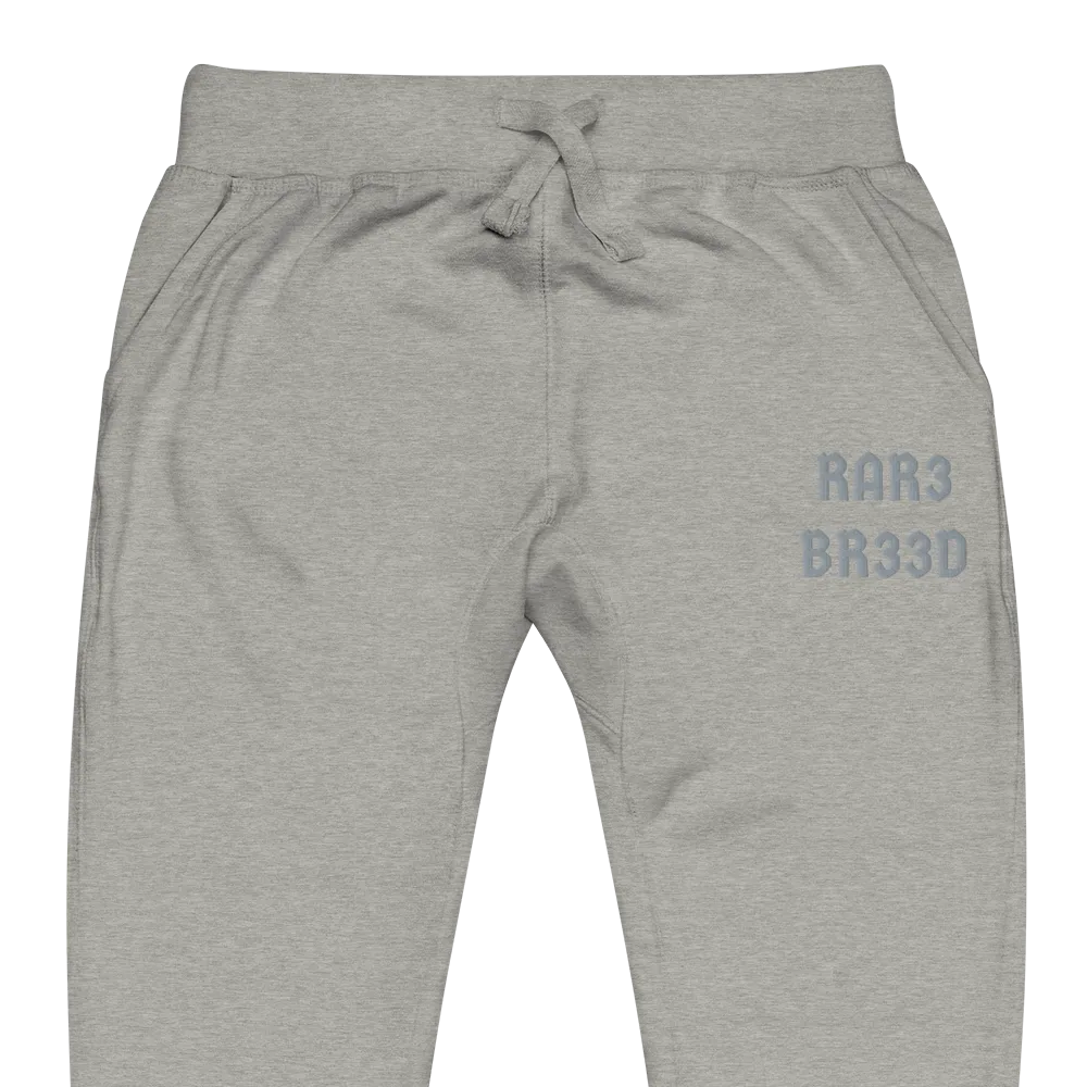 RAR3 BR33D - Grey Stitched Unisex fleece Joggers