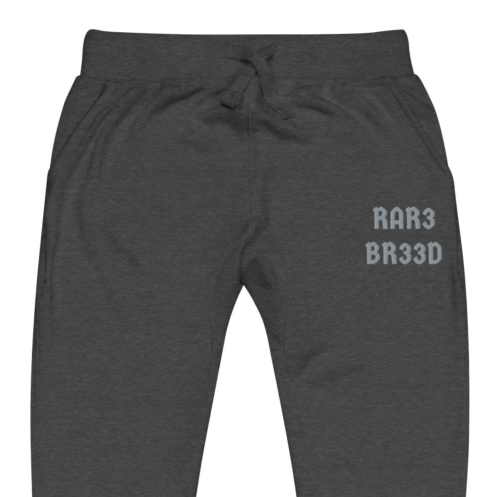 RAR3 BR33D - Grey Stitched Unisex fleece Joggers