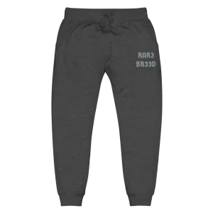 RAR3 BR33D - Grey Stitched Unisex fleece Joggers