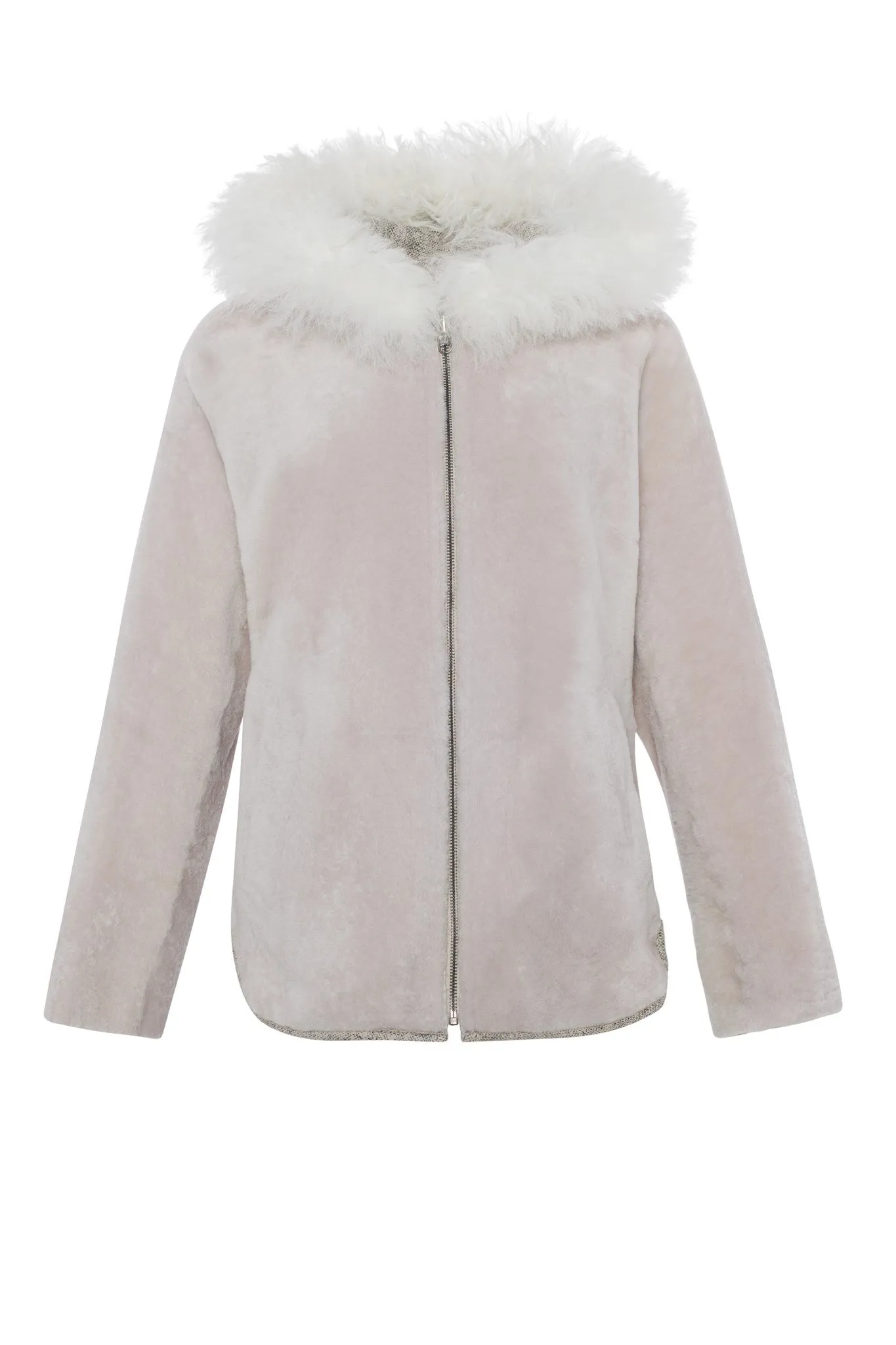 Reversible Shearling Lamb Zip Parka