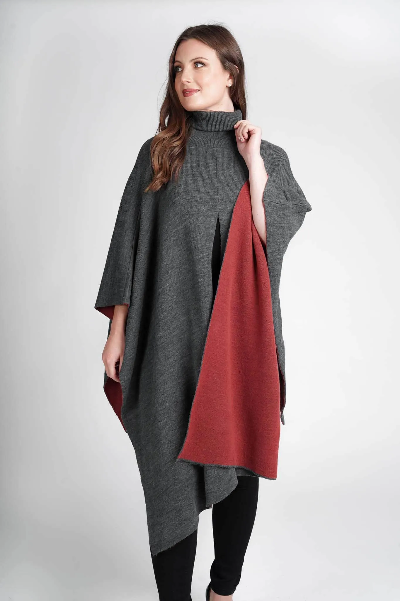 Saloos Knitted Split Front Poncho