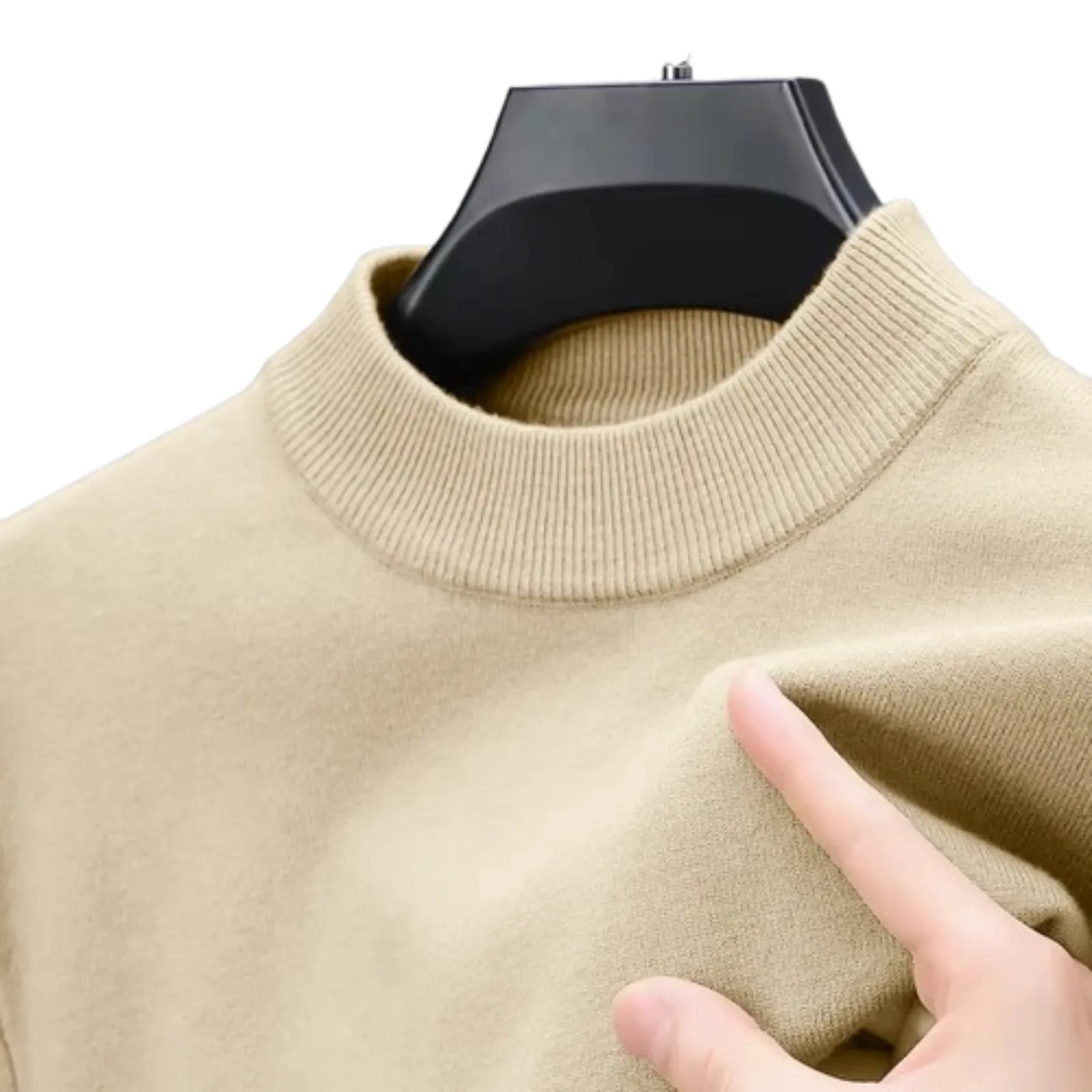 Stylish Men's Sweater - Winter Warm Knit Pullover, Casual Solid Color, Soft Comfortable Fashion Wear