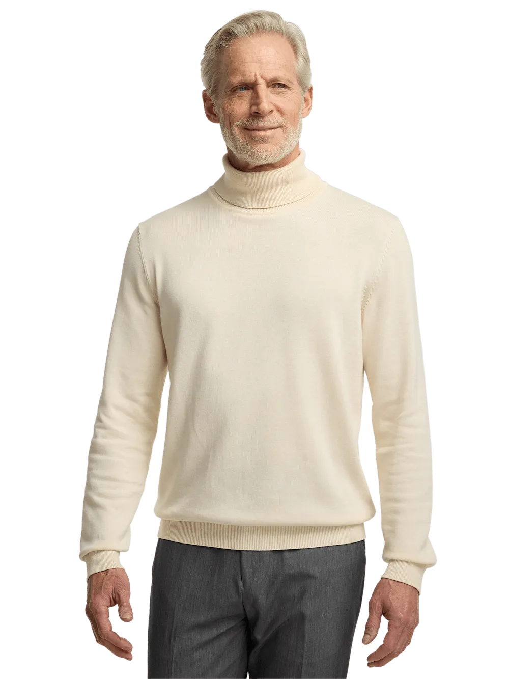 Supima Cotton Turtleneck - Ivory