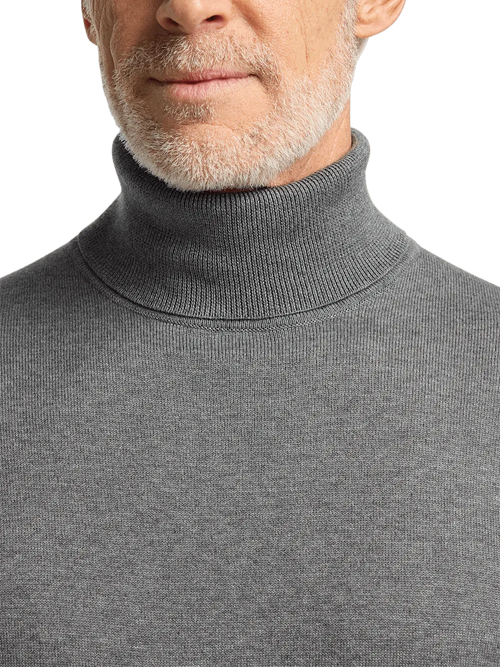 Supima Cotton Turtleneck - Medium Grey