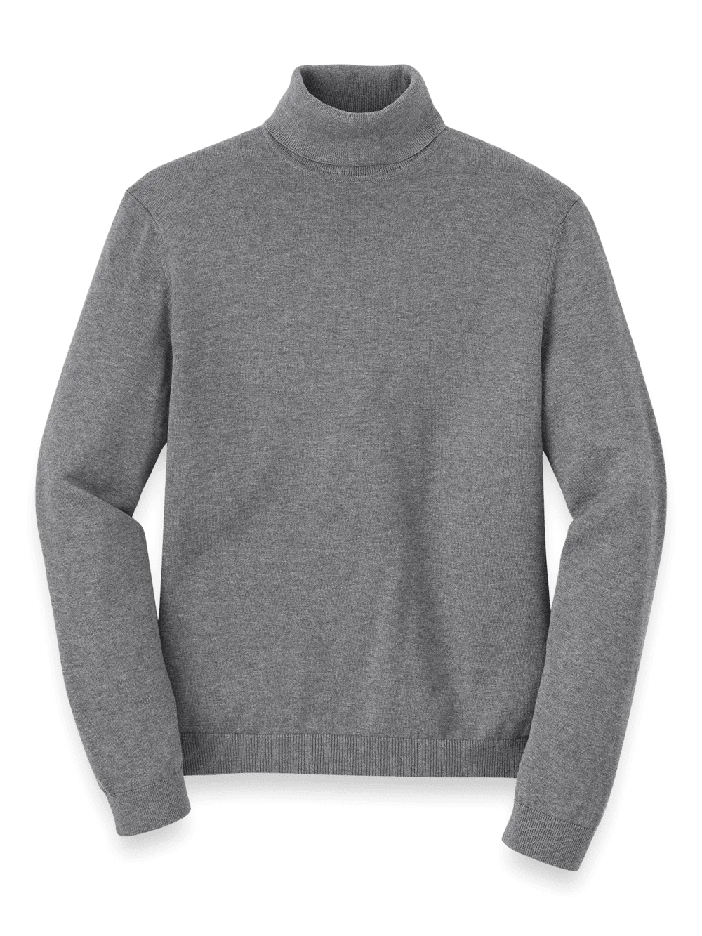 Supima Cotton Turtleneck - Medium Grey