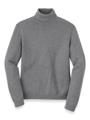 Supima Cotton Turtleneck - Medium Grey