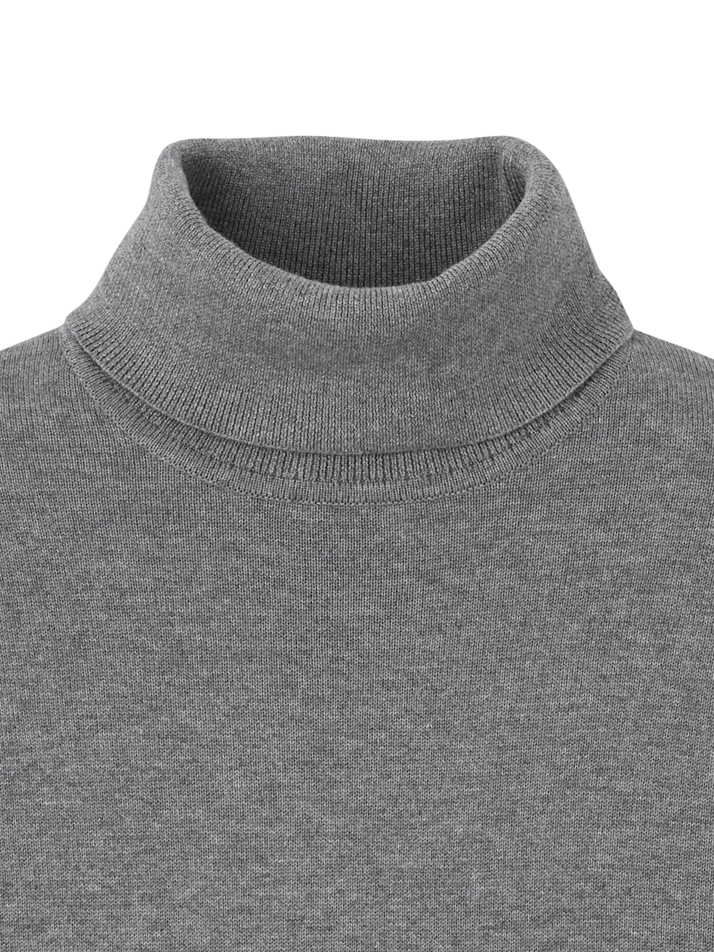 Supima Cotton Turtleneck - Medium Grey