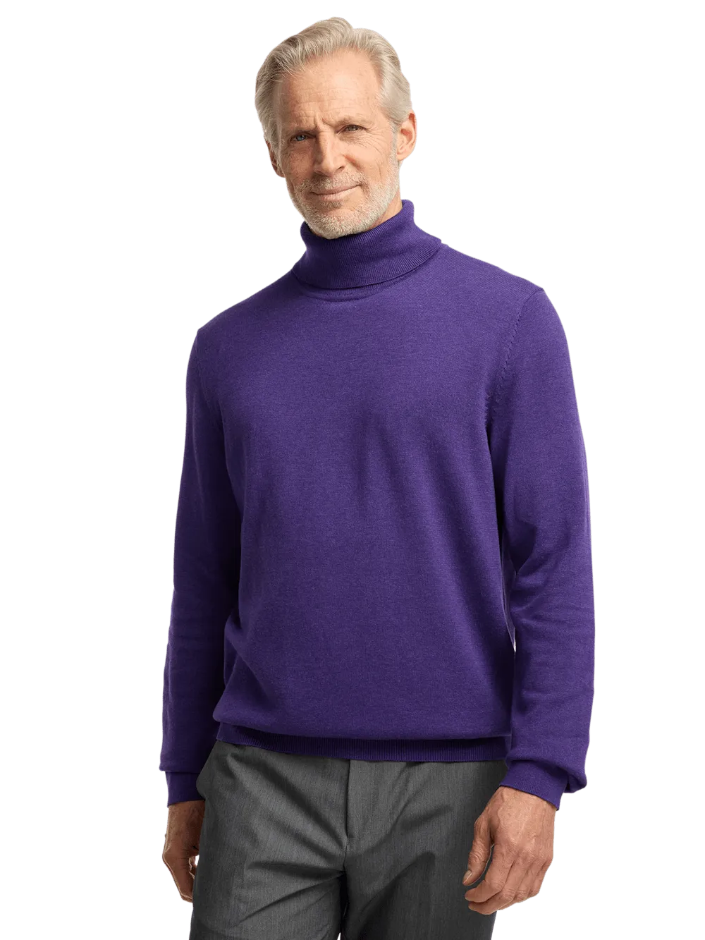 Supima Cotton Turtleneck - Purple