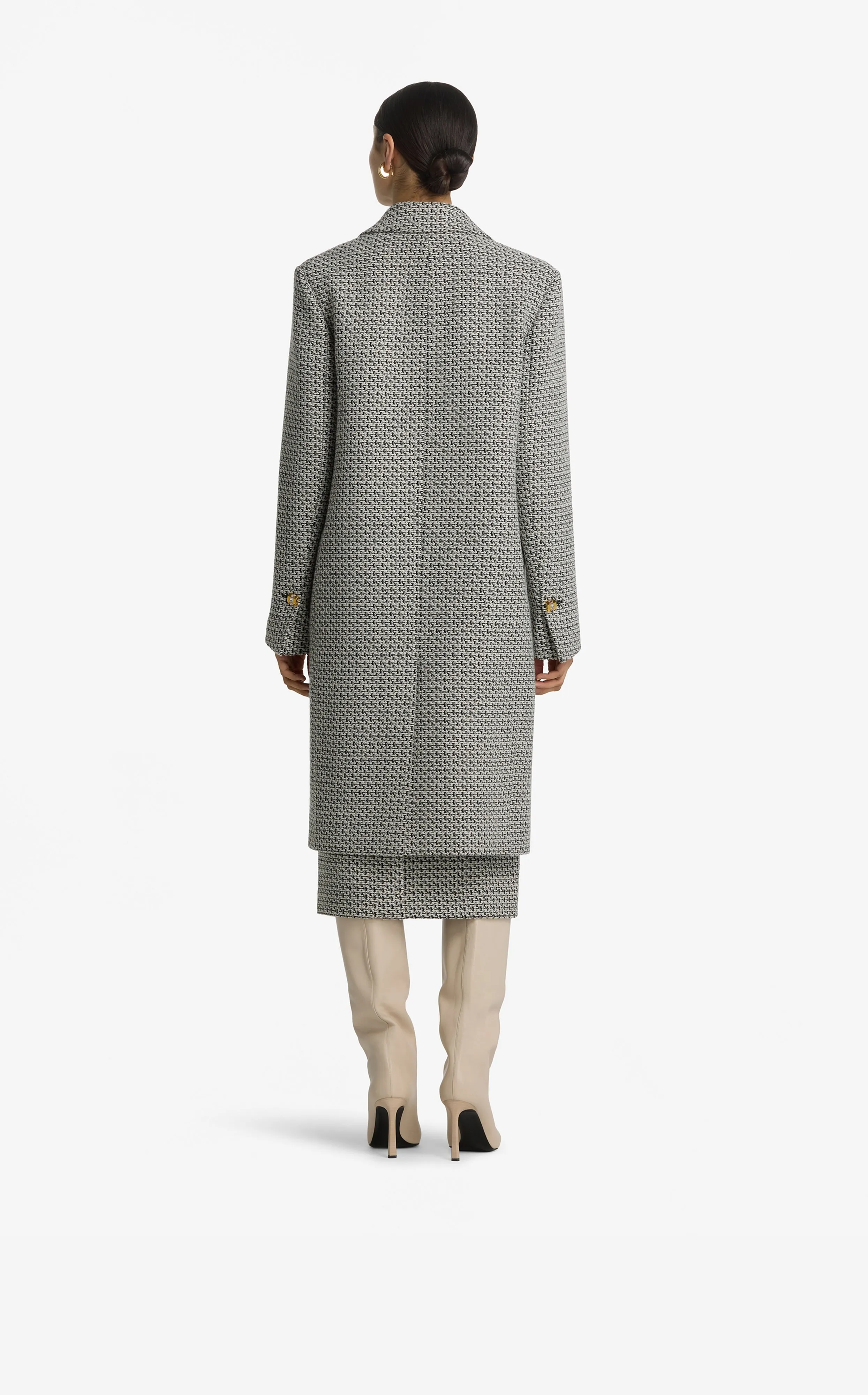 Textured Tweed Coat