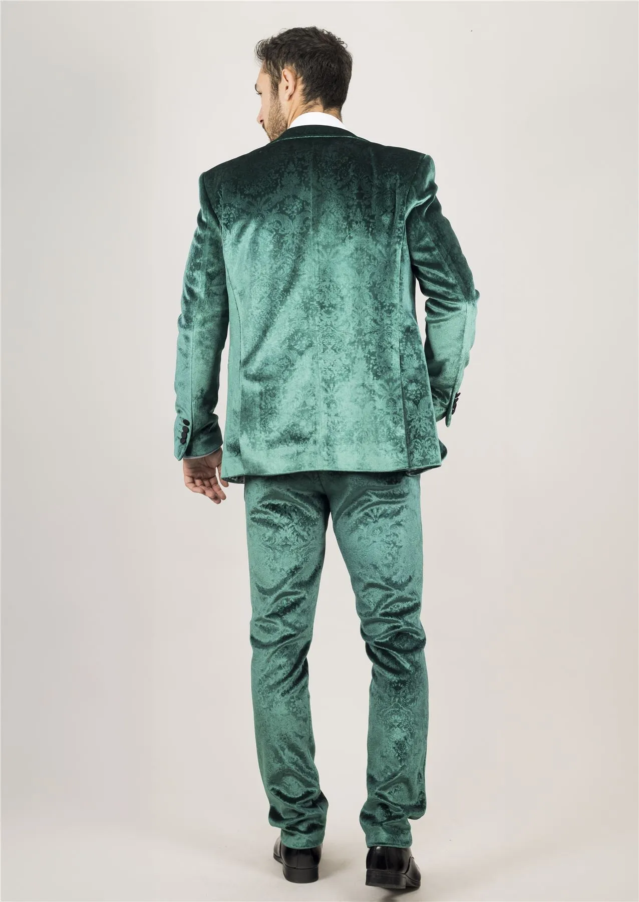 TruClothing AK-25 - Men's Green 3 Piece Wedding Tuxedo Suit