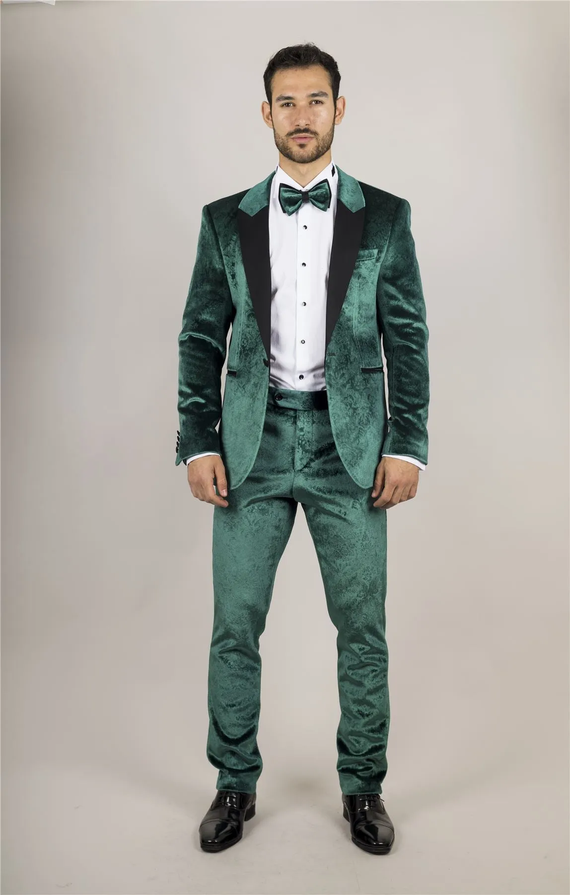 TruClothing AK-25 - Men's Green 3 Piece Wedding Tuxedo Suit