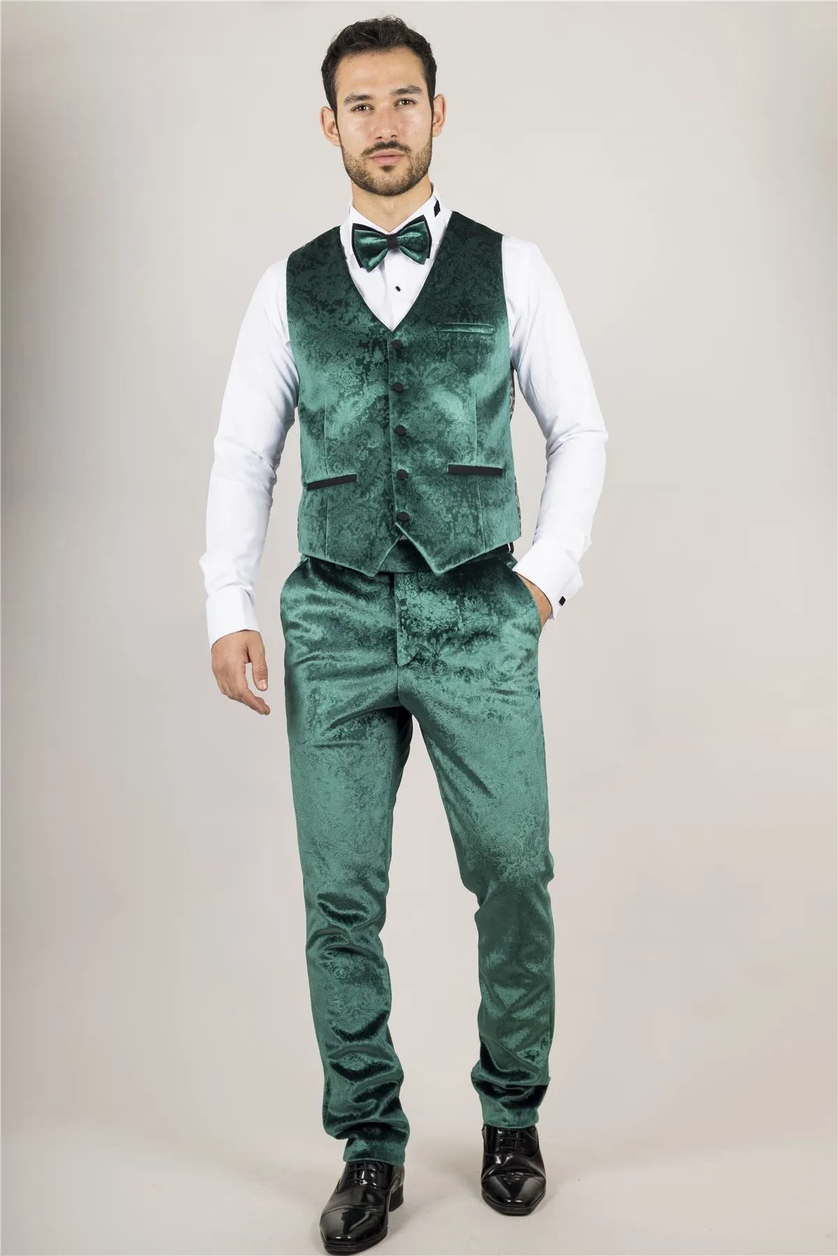 TruClothing AK-25 - Men's Green 3 Piece Wedding Tuxedo Suit