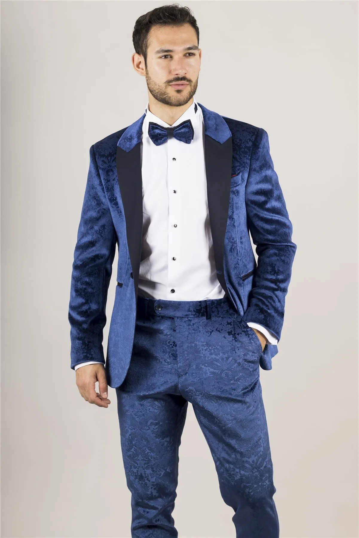 TruClothing AK-27 - Men's Blue 3 Piece Wedding Tuxedo Suit