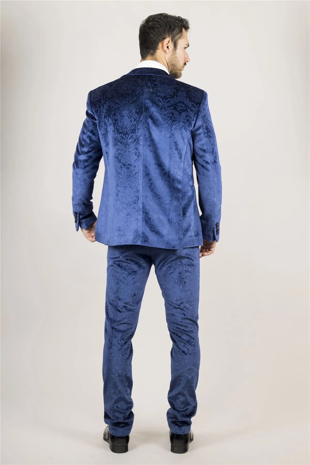 TruClothing AK-27 - Men's Blue 3 Piece Wedding Tuxedo Suit