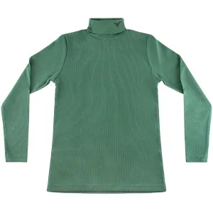 Uniform Ribbed Green Turtleneck