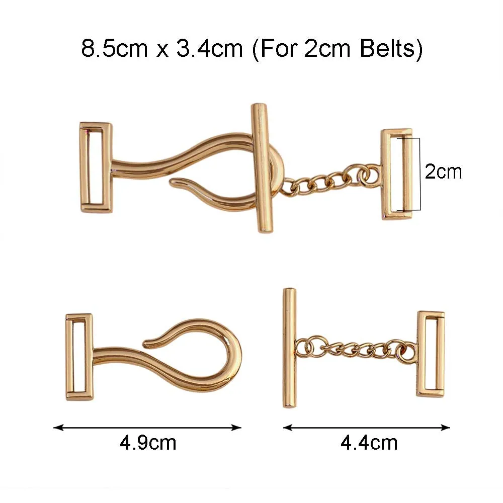 Unique Hook & Latch Design Buckle Fashion Belt Accessory