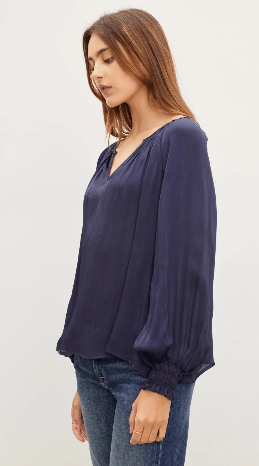 Velvet Helen Top Navy