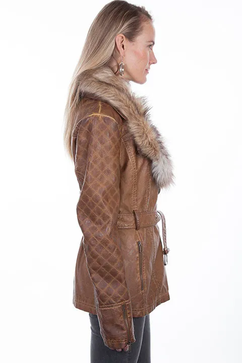 Women's Honey Creek Outerwear Collection: Faux Fur Jacket Oversized Lapels