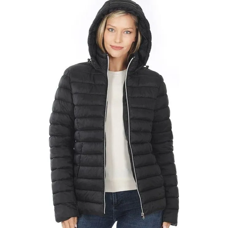 Women's Removable Hood Puffer Jacket