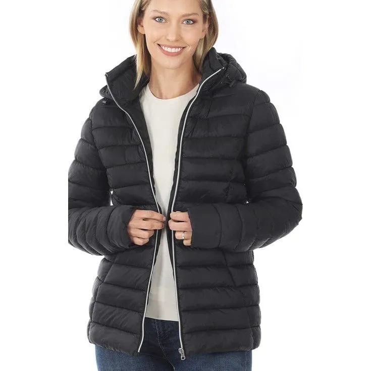 Women's Removable Hood Puffer Jacket